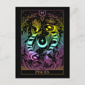 Zodiac-teken Pisces Tarot-kaart Briefkaart (Voorkant)