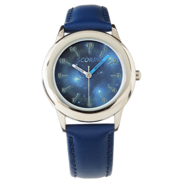 Zodiac-teken Scorpio Horloge (Voorkant)