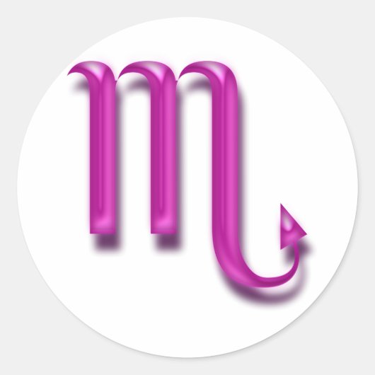 Zodiac-teken Scorpio Ronde Sticker (Voorkant)