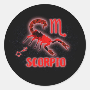 Zodiac-teken Scorpio Ronde Sticker
