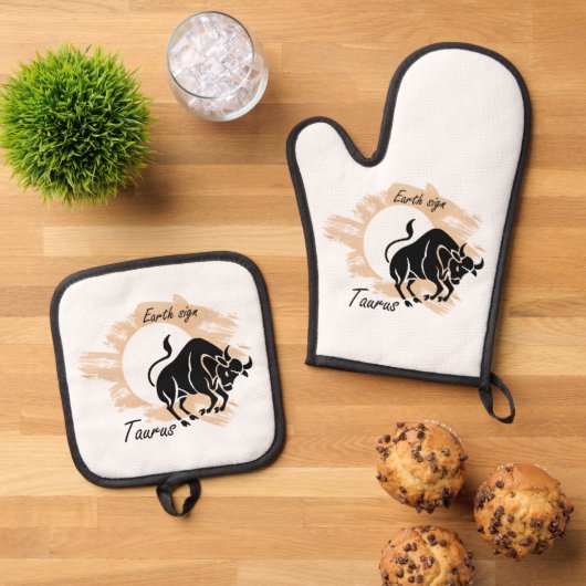 Zodiac-teken - Taurus Ovenwant & Pannenlap Set (Top down)