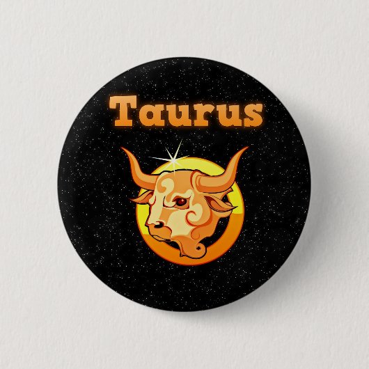 Zodiac-teken Taurus Ronde Button 5,7 Cm (Voorkant)