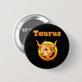 Zodiac-teken Taurus Ronde Button 5,7 Cm (Voorkant /achterkant)