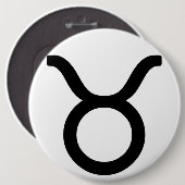 Zodiac-teken Taurus Ronde Button 6,0 Cm (Voorkant /achterkant)