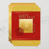 Zodiac teken varken papercut Chinees jaar 2019 fee Kaart (Voorkant / Achterkant)