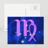 Zodiac-teken Virgo Briefkaart (Voorkant / Achterkant)