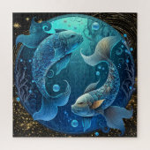 Zodiac teken Vissen puzzel, 20 "x20" 676 stuks. Legpuzzel (Verticaal)