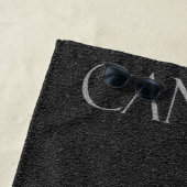 Zodiac Teken Zwarte en Grijze Krab Sterren Teken K Strandlaken (In situ)