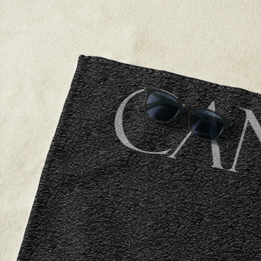 Zodiac Teken Zwarte en Grijze Krab Sterren Teken K Strandlaken (In situ)