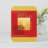Zodiac-tekens Yin Yang Chinese Rat Year 2020 PI Kaart (Staand voorkant)
