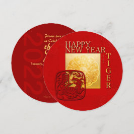 Zodiac-tekens Yin Yang Chinese Tiger Year 2022 RI Kaart