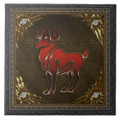 Zodiac Tile - Aries Tegeltje (Voorkant)