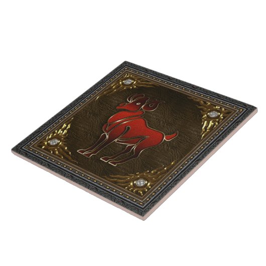 Zodiac Tile - Aries Tegeltje (Zijkant)