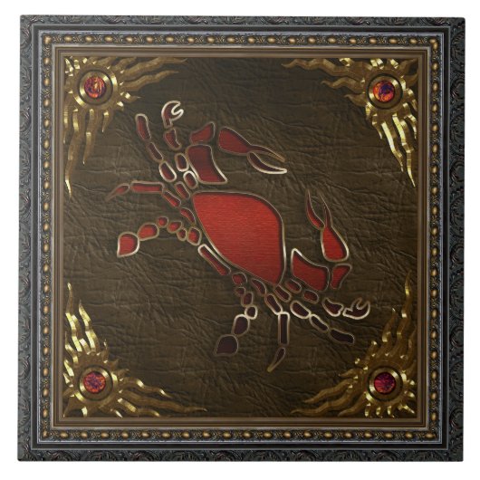 Zodiac Tile - Cancer Tegeltje (Voorkant)