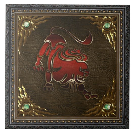 Zodiac Tile - Leo Tegeltje (Voorkant)