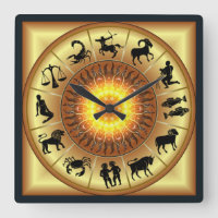 Zodiac~Toasted Sun~Western Astrology~Gold Back~