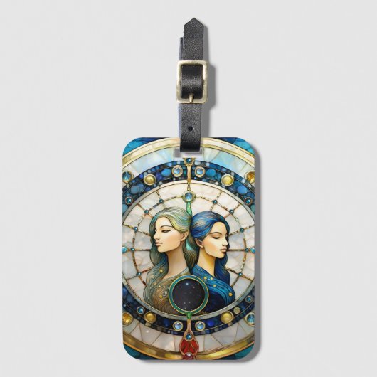 Zodiac - Tweeling De Tweeling Bagagelabel (Voorkant (verticaal))