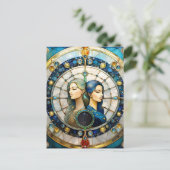 Zodiac - Tweeling De Tweeling Briefkaart (Staand voorkant)