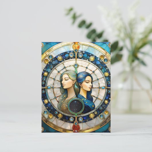 Zodiac - Tweeling De Tweeling Briefkaart (Staand voorkant)