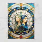 Zodiac - Tweeling De Tweeling Briefkaart (Voorkant)