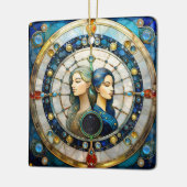 Zodiac - Tweeling De Tweeling Keramisch Ornament (Links)