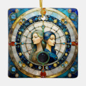 Zodiac - Tweeling De Tweeling Keramisch Ornament (Voorkant)