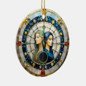 Zodiac - Tweeling De Tweeling Keramisch Ornament (Rechts)