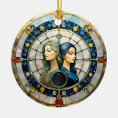 Zodiac - Tweeling De Tweeling Keramisch Ornament (Voorkant)