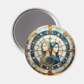 Zodiac - Tweeling De Tweeling Magneet (Voorkant / Achterkant)