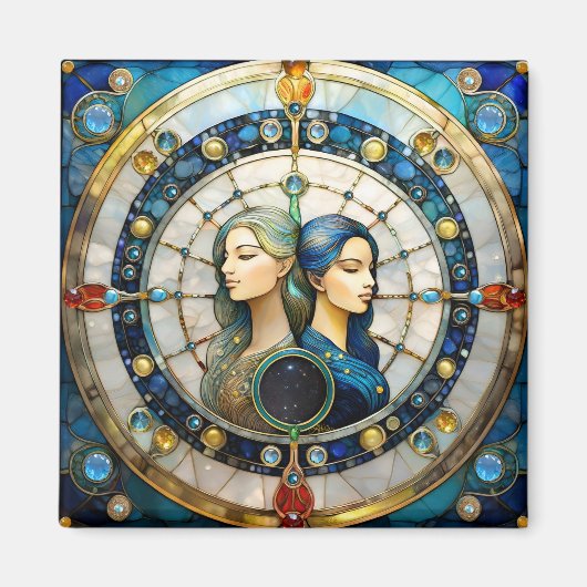 Zodiac - Tweeling De Tweeling Magneet (Voorkant)