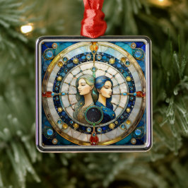 Zodiac - Tweeling De Tweeling Metalen Ornament