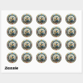 Zodiac - Tweeling De Tweeling Ronde Sticker (Vel)