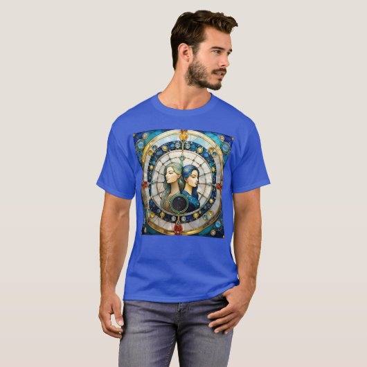 Zodiac - Tweeling De Tweeling T-shirt (Voorkant volledig)