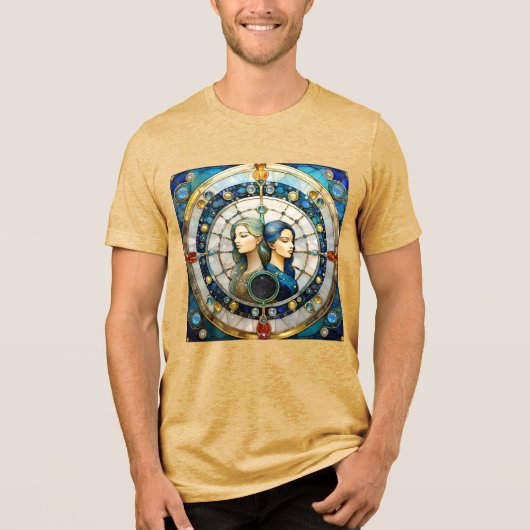 Zodiac - Tweeling De Tweeling Tri-Blend Shirt (Voorkant)