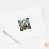 Zodiac - Tweeling De Tweeling Vierkante Sticker (Envelop)
