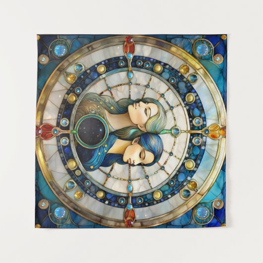 Zodiac - Tweeling De Tweeling Wandkleed (Voorkant (horizontaal))