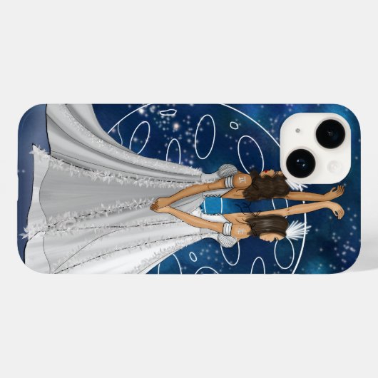 Zodiac Tweeling Godin met planeet Mercurius Case-Mate iPhone Case (Achterkant (horizontaal))