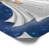 Zodiac Tweelingen Godin in Blauwe Hemelse Ruimte Poster (Hoek)