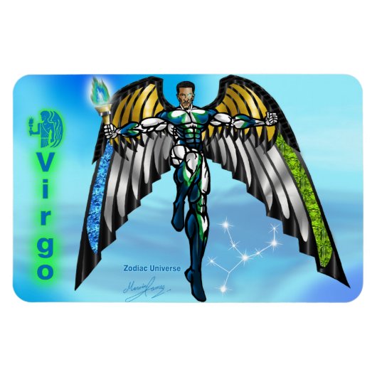 Zodiac Universe - 4 x 6 Virgo Magnet. Magneet (Horizontaal)