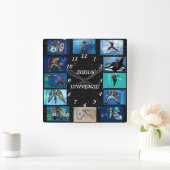 Zodiac Universe-acrylwandklok Vierkante Klok (Huis)