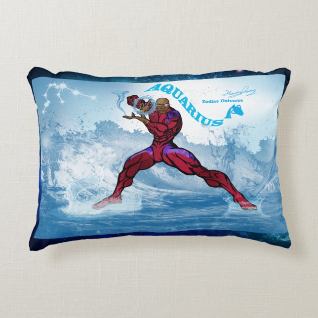 Zodiac Universe-Aquarius Accent Pillow Accent Kussen (Voorkant)