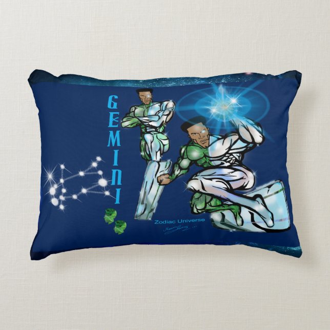Zodiac Universe-Gemini Accent Pillow Kussen (Voorkant)