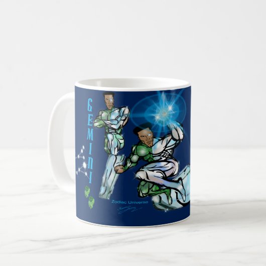 Zodiac Universe - Gemini-Mok Koffiemok (Voorkant links)