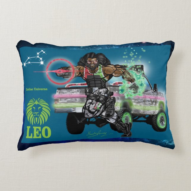 Zodiac Universe-Leo Accent Pillow Kussen (Voorkant)