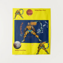 Zodiac Universum -Schorpioen- Feest Banner Tapijt