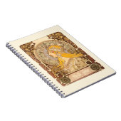 Zodiac van Alphonse Mucha Notitieboek (Rechterzijde)