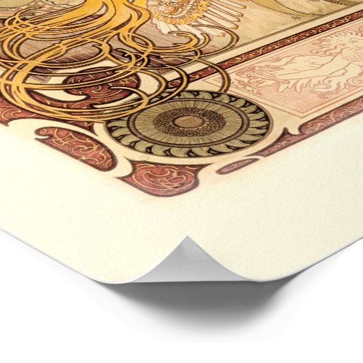 Zodiac van Alphonse Mucha Poster (Hoek)