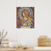 Zodiac van Alphonse Mucha Poster (Keuken)