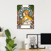 Zodiac van Alphonse Mucha Poster (Thuiskantoor)