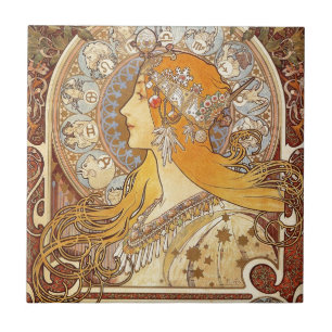 Zodiac van Alphonse Mucha Tegeltje